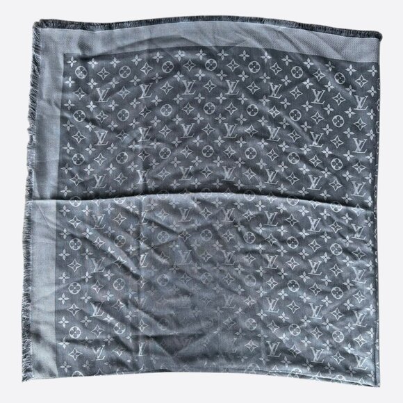 Louis Vuitton Grey Monogram Blanket Shawl - Picture 1 of 4